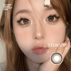 Kính áp tròng 6 tháng STORMY BROWN màu nâu tự nhiên giãn tròng nhỏ GTRENDY - MC38