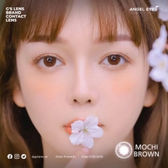 Lens mắt nâu choco Mochi Size S 14.2mm Có 0 Đến 8 Độ Lệch Độ dành cho mắt nhạy cảm Angle Eyes - G'S LENS