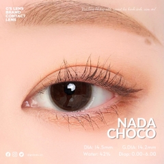 Lens Mắt Kính Áp Tròng Choco Giãn Nhỏ NADA Choco Có Từ 0 Đến 6 Độ Lệch Độ