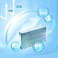 Lens trong suốt không màu đeo 24h dòng cao cấp chất liệu Silicone Hydrogel Angel Eyes độ cận 1 - 10 GSLENS