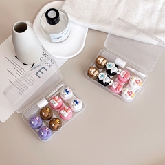 Khay 4 Cặp 3D Nổi Siêu Cute Cao Cấp- Case Hộp Đựng Lens