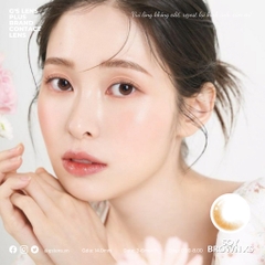 Lens mắt nâu hoàng hôn Sunset SOY BROWN không giãn XS có 0-8 độ lệch độ dành cho mắt nhạy cảm G'S LENS Polyhema Cao Cấp