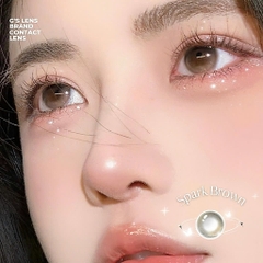 Kính áp tròng 6 tháng SPARK BROWN màu nâu sáng tây giãn tròng nhỏ GTRENDY - MC38