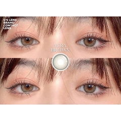 Kính áp tròng 6 tháng VERA BROWN màu nâu tự nhiên không giãn tròng GTRENDY - MC38