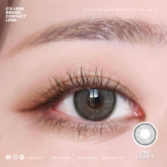 Lens Mắt Kính Áp Tròng Xám Tây Vân Giãn Ít Size S 14.2mm PIM GRAY Có Từ 0 Đến 7 Độ Lệch Độ GSLENS