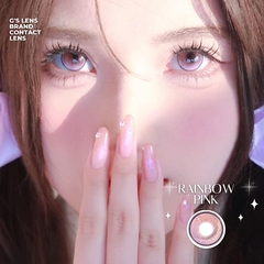 Kính áp tròng 6 tháng RAINBOW PINK màu hồng sáng tây giãn tròng nhỏ GTRENDY - MC38