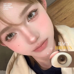 Kính áp tròng 6 tháng RACY BROWN màu nâu sáng tây giãn tròng nhỏ GTRENDY - MC38