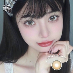 Kính áp tròng 6 tháng MOONLIGHT BROWN màu nâu sáng tây giãn tròng nhỏ GTRENDY
