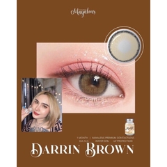 Kính Áp Tròng Lens Mắt NÂU BROWN Tự Nhiên Tây Sáng 0 Độ Cận, Dành Cho Mắt Không Cận Size Lens Giãn Ít Xs, S 14-14.2mm