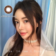 Kính Áp Tròng Lens Mắt NÂU BROWN Tự Nhiên Tây Sáng 0 Độ Cận, Dành Cho Mắt Không Cận Size Lens Giãn Ít Xs, S 14-14.2mm
