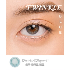 Lens mắt xanh tự nhiên TWINKLE BLUE không giãn size XS có 0-8 độ lệch độ dành cho mắt nhạy cảm G'S LENS Polyhema Cao Cấp