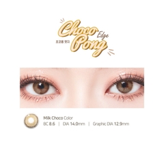 Lens mắt nâu vàng MILK CHOCO giãn ít size s có 0-8 độ lệch độ dành cho mắt nhạy cảm G'S LENS Polyhema Cao Cấp