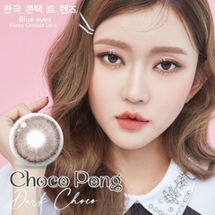 Lens mắt nâu choco vân xước DARK CHOCO giãn ít size S có 0-8 độ lệch độ dành cho mắt nhạy cảm G'S LENS Polyhema Cao Cấp