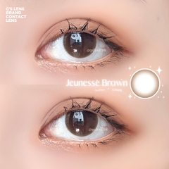 Lens mắt nâu mật ong tự nhiên JEUNESSE BROWN size s có 0-8 độ lệch độ dành cho mắt nhạy cảm G'S LENS Polyhema Cao Cấp