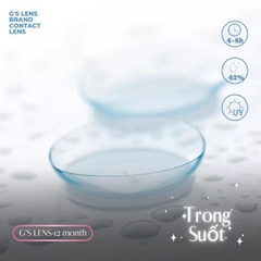 Kính áp tròng 6 tháng TRONG SUỐT không màu tự nhiên không giãn tròng GTRENDY - MC38