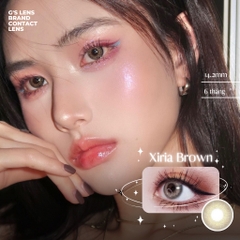 Lens Mắt Kính Áp Tròng Nâu Vân Tự Nhiên Xiria  Giãn Ít Có Từ 0 Đến 7 Độ Lệch Độ Size S 14.2mm