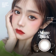 Kính Áp Tròng Lens Mắt Nâu Mono Choco Nâu Tối Giãn Tròng Siêu Ít, Không Giãn Size XS 14-14.2mm 0-6 Độ Cận