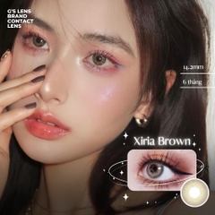 Lens Mắt Kính Áp Tròng Nâu Vân Tự Nhiên Xiria  Giãn Ít Có Từ 0 Đến 7 Độ Lệch Độ Size S 14.2mm