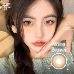 Kính áp tròng 6 tháng MOON BROWN màu nâu sáng tây giãn tròng vừa GTRENDY - MC38