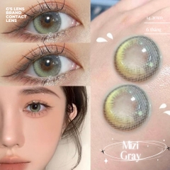Kính áp tròng 6 tháng MIZI GRAY màu xám rêu sáng tây giãn tròng nhỏ GTRENDY - MC38