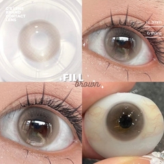 Kính áp tròng 6 tháng FILL BROWN màu nâu trong tự nhiên giãn tròng nhỏ GTRENDY - AL Color 38