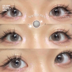 Kính áp tròng 6 tháng A01 BROWN màu nâu tự nhiên giãn tròng nhỏ GTRENDY - lens trung