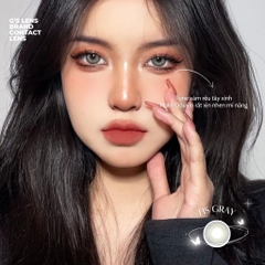 Kính áp tròng 6 tháng HS GRAY màu xám rêu sáng tây giãn tròng nhỏ GTRENDY - MC38