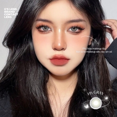 Kính áp tròng 6 tháng HS GRAY màu xám rêu sáng tây giãn tròng nhỏ GTRENDY - MC38