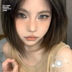 Kính áp tròng 6 tháng HS GRAY màu xám rêu sáng tây giãn tròng nhỏ GTRENDY - MC38
