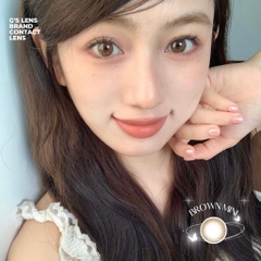 Kính áp tròng 6 tháng BROWN MINI màu nâu tự nhiên giãn tròng nhỏ GTRENDY - AL Color 38