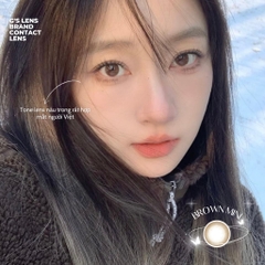 Kính áp tròng 6 tháng BROWN MINI màu nâu tự nhiên giãn tròng nhỏ GTRENDY - AL Color 38