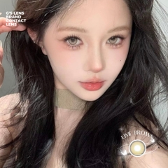 Kính áp tròng 6 tháng LIME BROWN màu nâu sáng tây giãn tròng nhỏ GTRENDY - MC38