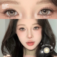 Kính áp tròng 6 tháng LIME BROWN màu nâu sáng tây giãn tròng nhỏ GTRENDY - MC38
