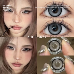 Kính áp tròng 6 tháng ALICE GRAY màu xám sáng tây giãn tròng vừa GTRENDY - MC38