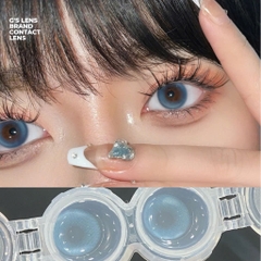 Kính áp tròng 6 tháng OCEAN BLUE màu xanh sáng tây giãn tròng nhỏ GTRENDY - MCK1