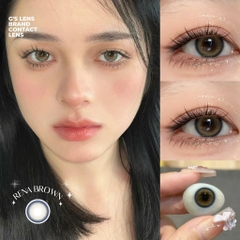 Kính áp tròng 6 tháng RENA BROWN màu nâu xanh tự nhiên giãn tròng nhỏ GTRENDY - MC38