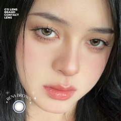 Kính áp tròng 6 tháng RENA BROWN màu nâu xanh tự nhiên giãn tròng nhỏ GTRENDY - MC38