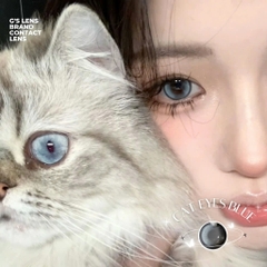 Kính áp tròng 6 tháng CAT EYES BLUE màu xanh dương sáng tây giãn tròng nhỏ GTRENDY - MC38