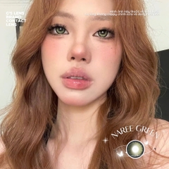 Kính áp tròng 6 tháng NAREE GREEN màu xanh lá sáng tây giãn tròng vừa GTRENDY - Realcon Color 38