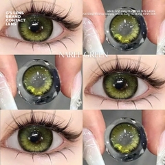 Kính áp tròng 6 tháng NAREE GREEN màu xanh lá sáng tây giãn tròng vừa GTRENDY - Realcon Color 38