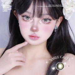 Kính áp tròng 6 tháng NAREE GREEN màu xanh lá sáng tây giãn tròng vừa GTRENDY - Realcon Color 38