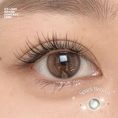 Kính áp tròng 6 tháng SPARK BROWN màu nâu sáng tây giãn tròng nhỏ GTRENDY - MC38