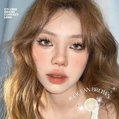 Kính áp tròng 6 tháng OCEAN BROWN màu nâu sáng tây giãn tròng nhỏ GTRENDY - MCK1