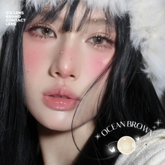 Kính áp tròng 6 tháng OCEAN BROWN màu nâu sáng tây giãn tròng nhỏ GTRENDY - MCK1