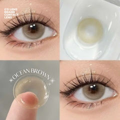 Kính áp tròng 6 tháng OCEAN BROWN màu nâu sáng tây giãn tròng nhỏ GTRENDY - MCK1