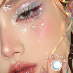 Kính áp tròng 6 tháng MOON BLUE màu xanh dương sáng tây không giãn tròng GTRENDY - MC38