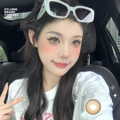 Kính áp tròng 6 tháng MOONLIGHT BROWN màu nâu sáng tây giãn tròng nhỏ GTRENDY