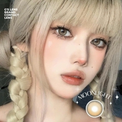 Kính áp tròng 6 tháng MOONLIGHT BROWN màu nâu sáng tây giãn tròng nhỏ GTRENDY