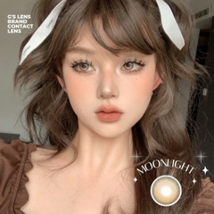 Kính áp tròng 6 tháng MOONLIGHT BROWN màu nâu sáng tây giãn tròng nhỏ GTRENDY