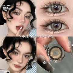 Kính áp tròng 6 tháng NAREE SOON BROWN màu nâu sáng tây giãn tròng vừa GTRENDY - MC38